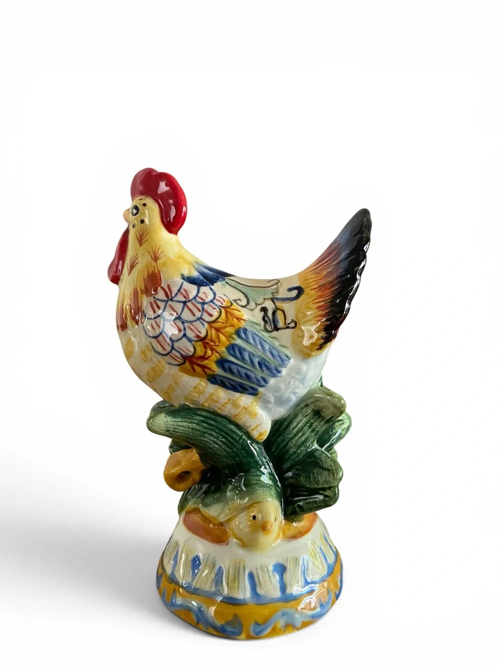 Fitz & Floyd Ricamo Rooster and Hen Salt & Pepper Set of 2
